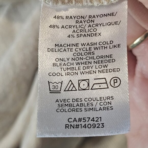 Lou & Gray Signaturesoft Cream Sweatshirt Size XXL Side Cinch Beige Cozy Casual - Picture 10 of 11